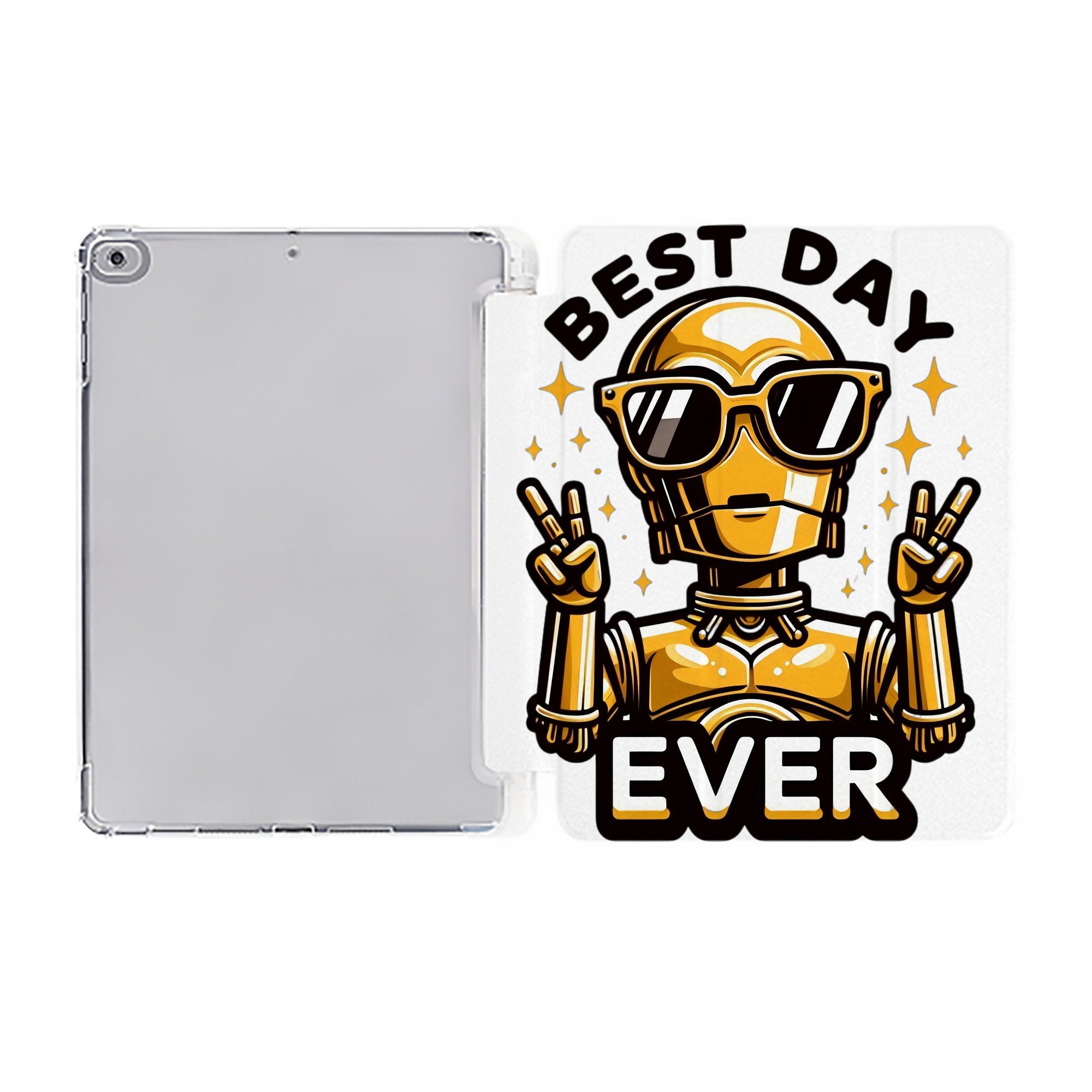 （画像用） スター・ウォーズ Star Wars IPad ケース ペン収納付き 三つ折りスタンド PUレザー×シリコン 対応機種9.5/10.5/10.9インチ